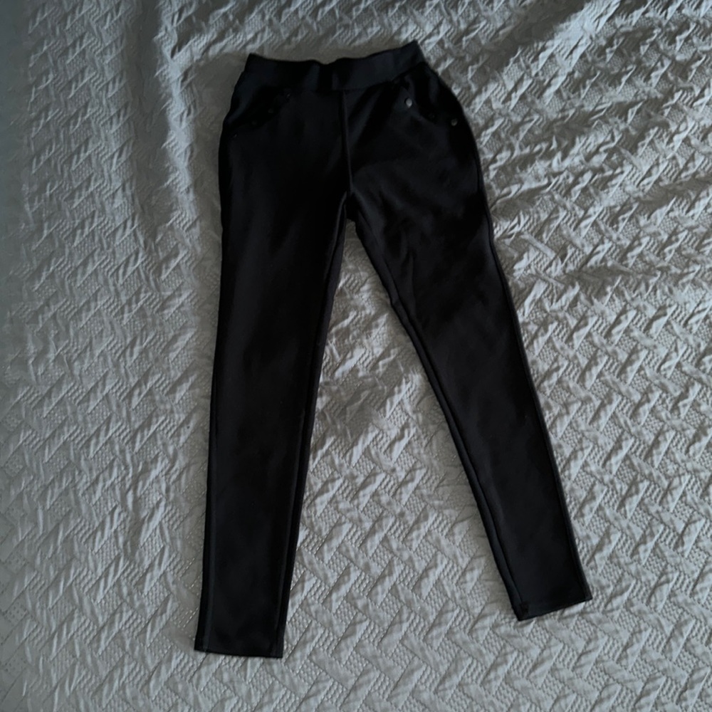 Indero Small/Medium Black Polyester Dress Pants